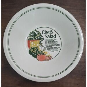 Vintage Garden Classics Layered Salad Chef's Salad Recipe Bowl